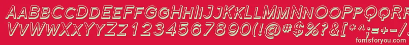 Florsn44 Font – Green Fonts on Red Background