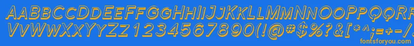 Шрифт Florsn44 – оранжевые шрифты на синем фоне