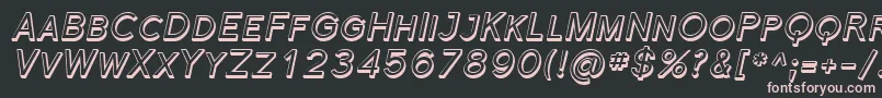 Florsn44-fontti – vaaleanpunaiset fontit mustalla taustalla