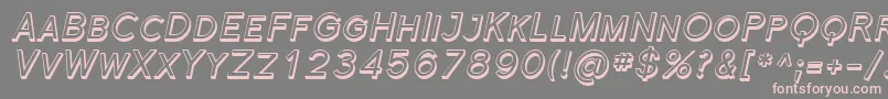 Fonte Florsn44 – fontes rosa em um fundo cinza