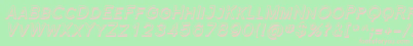 Florsn44 Font – Pink Fonts on Green Background