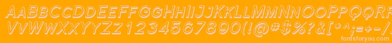Florsn44 Font – Pink Fonts on Orange Background
