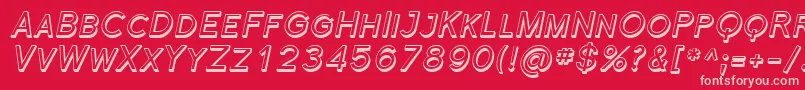 フォントFlorsn44 – 赤い背景にピンクのフォント