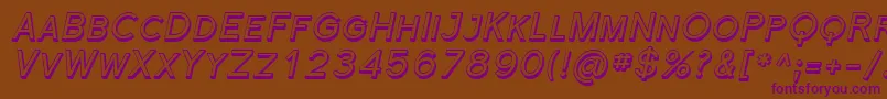 Florsn44 Font – Purple Fonts on Brown Background