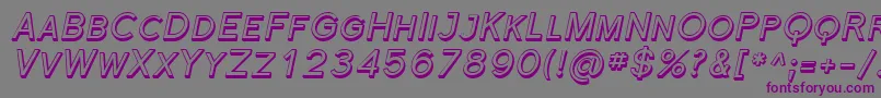 Florsn44-Schriftart – Violette Schriften auf grauem Hintergrund