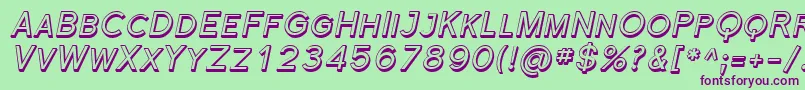 Florsn44 Font – Purple Fonts on Green Background