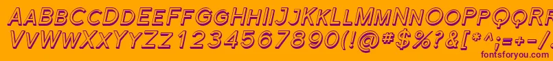 Florsn44 Font – Purple Fonts on Orange Background