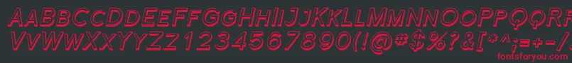 Florsn44 Font – Red Fonts on Black Background