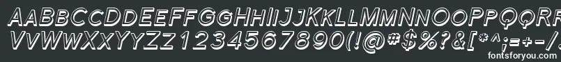 Florsn44-fontti – valkoiset fontit mustalla taustalla