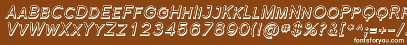 フォントFlorsn44 – 茶色の背景に白い文字