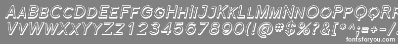 Florsn44-fontti – valkoiset fontit harmaalla taustalla