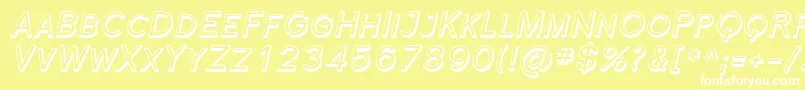 フォントFlorsn44 – 黄色い背景に白い文字