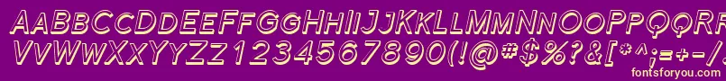 Florsn44 Font – Yellow Fonts on Purple Background