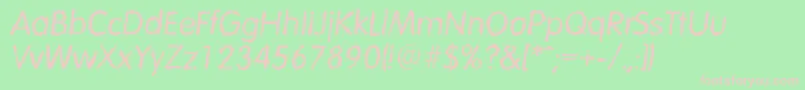 VolkswagenrandomItalic Font – Pink Fonts on Green Background