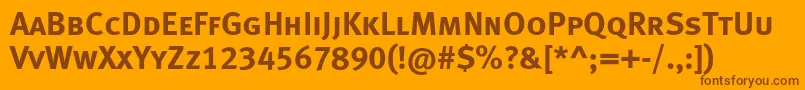 Metaboldcapslfc Font – Brown Fonts on Orange Background
