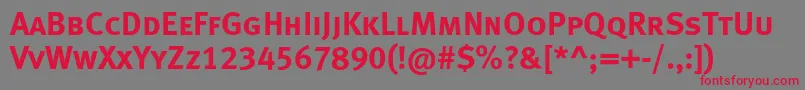 Metaboldcapslfc Font – Red Fonts on Gray Background