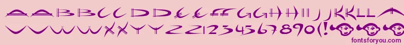 Holib Font – Purple Fonts on Pink Background