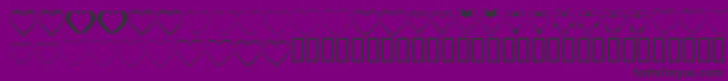 4yeohearts Font – Black Fonts on Purple Background