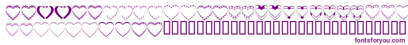 フォント4yeohearts – 紫色のフォント