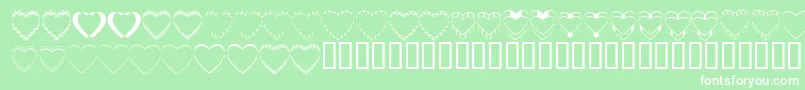 4yeohearts Font – White Fonts on Green Background