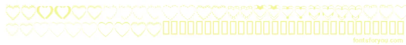 4yeohearts Font – Yellow Fonts on White Background