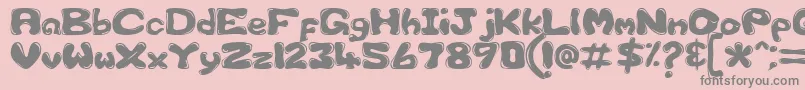 GfsCustomBubble1 Font – Gray Fonts on Pink Background