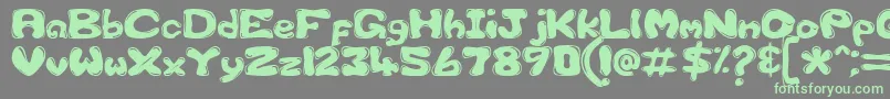 GfsCustomBubble1 Font – Green Fonts on Gray Background