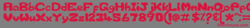 GfsCustomBubble1 Font – Red Fonts on Gray Background