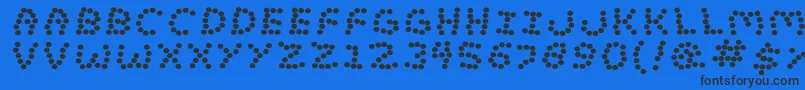 LostMarbles Font – Black Fonts on Blue Background
