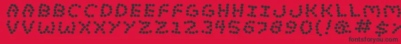 LostMarbles Font – Black Fonts on Red Background