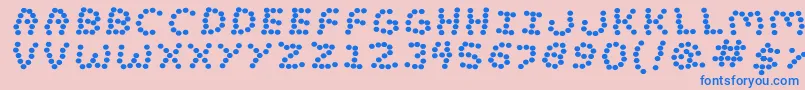 LostMarbles Font – Blue Fonts on Pink Background