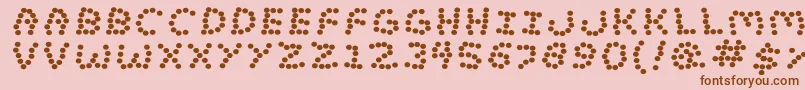 LostMarbles Font – Brown Fonts on Pink Background