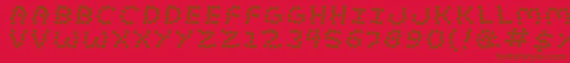 LostMarbles Font – Brown Fonts on Red Background