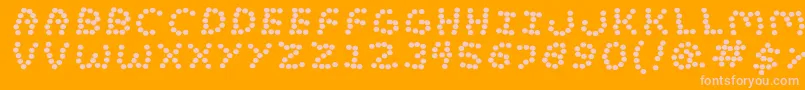 LostMarbles Font – Pink Fonts on Orange Background