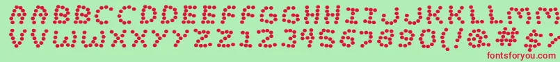 LostMarbles Font – Red Fonts on Green Background