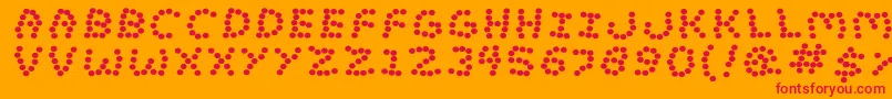 LostMarbles Font – Red Fonts on Orange Background