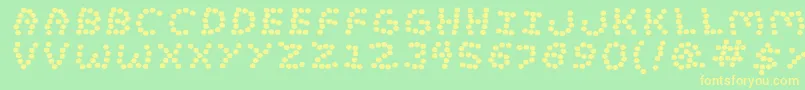 LostMarbles Font – Yellow Fonts on Green Background