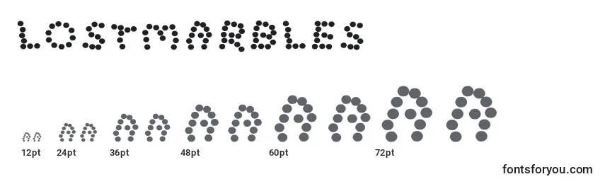 Размеры шрифта LostMarbles
