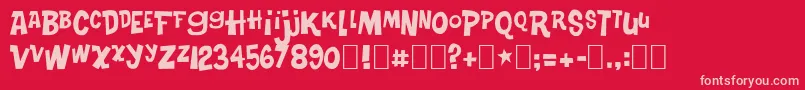 Turkeys Font – Pink Fonts on Red Background