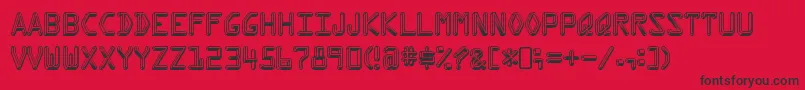 フォントKreditRegular – 赤い背景に黒い文字