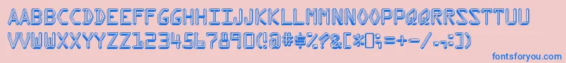 KreditRegular Font – Blue Fonts on Pink Background