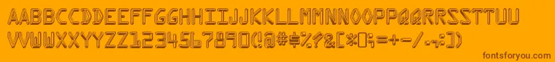 KreditRegular Font – Brown Fonts on Orange Background