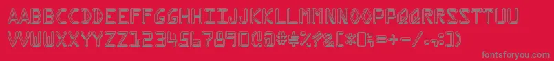 KreditRegular Font – Gray Fonts on Red Background