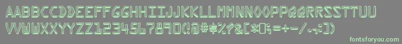 KreditRegular Font – Green Fonts on Gray Background