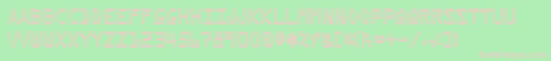 フォントKreditRegular – 緑の背景にピンクのフォント