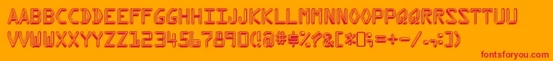 KreditRegular Font – Red Fonts on Orange Background