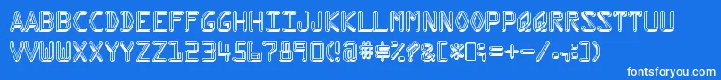 フォントKreditRegular – 青い背景に白い文字