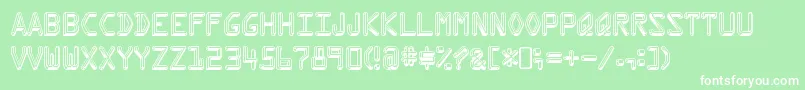 KreditRegular Font – White Fonts on Green Background