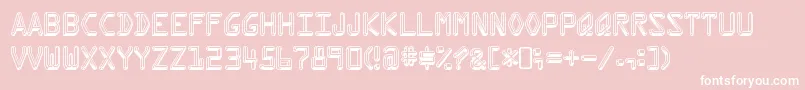 KreditRegular Font – White Fonts on Pink Background