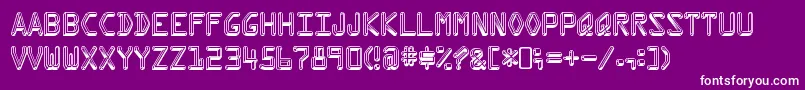 フォントKreditRegular – 紫の背景に白い文字